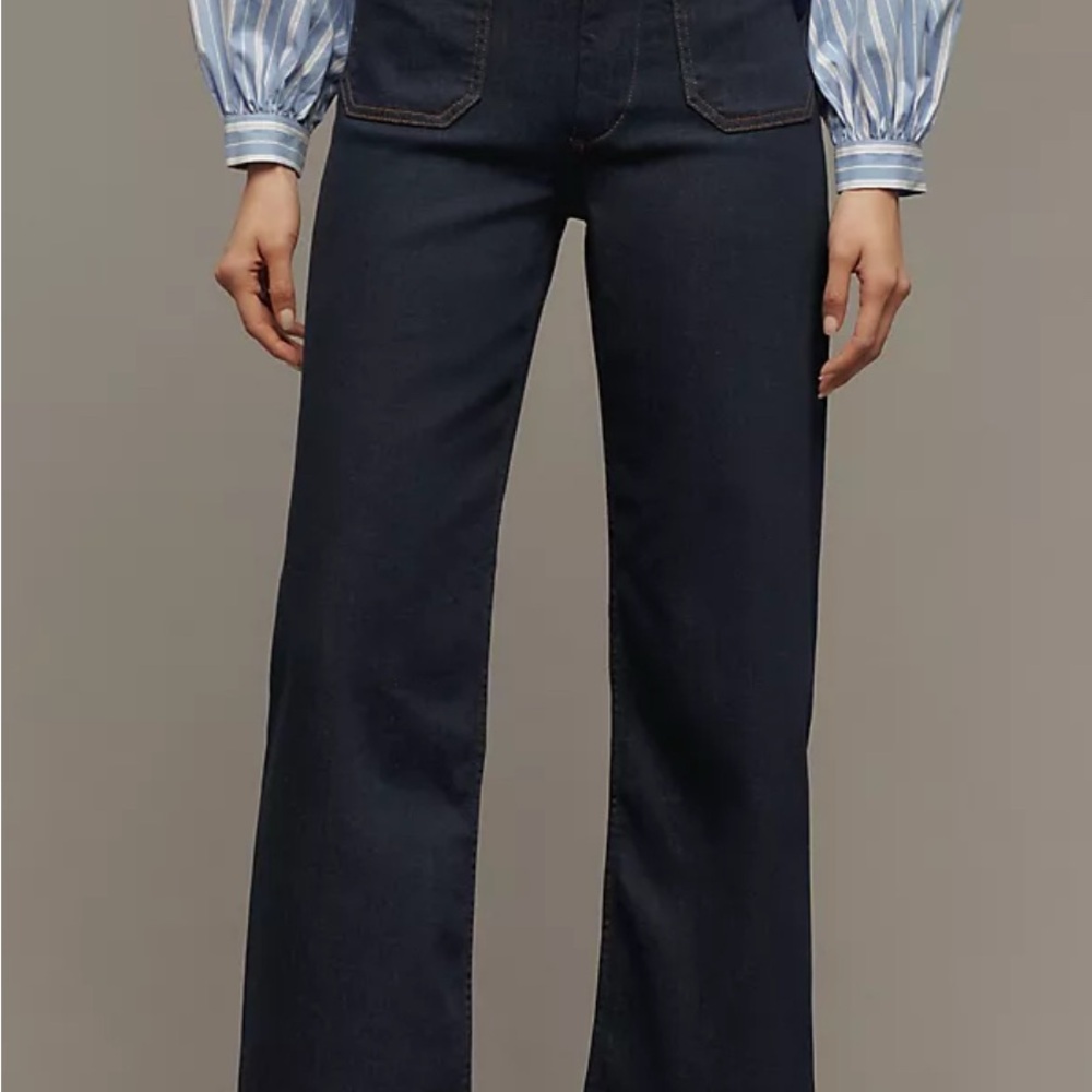 Anthropologie by Maeve The Collette Dark Denim Women's Wide Leg Jeans